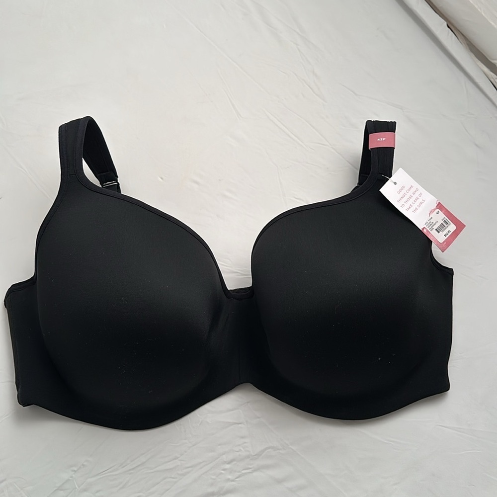 Cacique lightly lined balconette black underwire bra